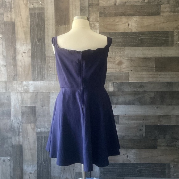 ModCloth navy fit and flare dress size 4xlarge garden party dark feminine witchy - Picture 8 of 11